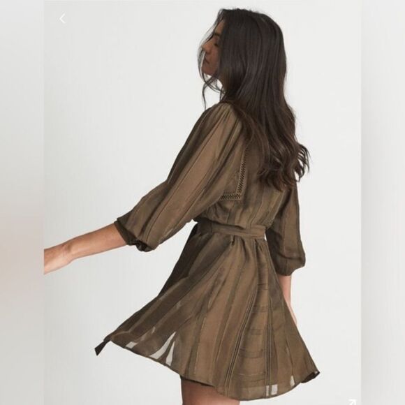 REISS GREEN MINI DRESS - Picture 4 of 15